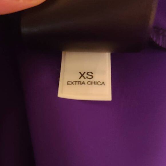 bebe bodycon purple black racerback dress with asymmetric hem - XS - Picture 8 of 10